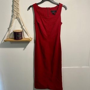 Express slimming red dress